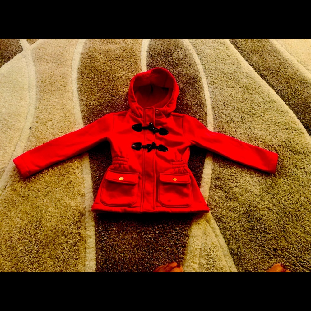 Pink zipper up Pink Jackie with Black patient leather buttons!!!